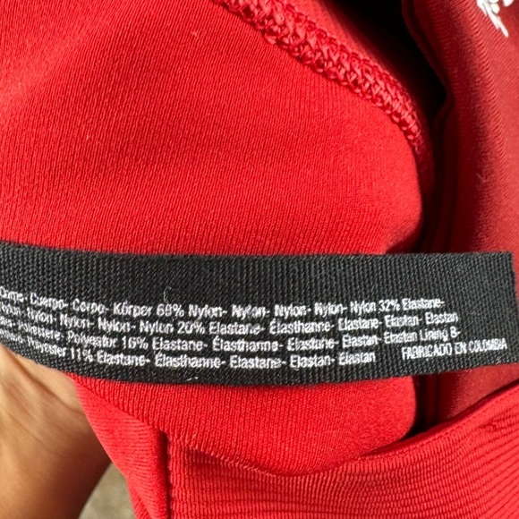 Free‎ People Movement Cut Out Cropped Exercise Jumpsuit in Red Size Small - Picture 9 of 11